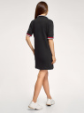 Платье в спортивном стиле с молнией на горловине oodji для Женщины (черный), 14001227-1/48724/2900P