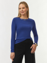 Лонгслив из вискозы oodji для Женщины (синий) Лонгслив из вискозы oodji для Женщины (синий), 14211020-2/49998/7500N