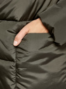 Куртка утепленная с капюшоном oodji для женщины (зеленый), 10207009-1/45928/6800N