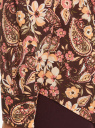 Блузка прямого силуэта с нагрудным карманом oodji для Женщина (коричневый), 11411134-1B/46123/3754F