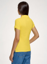 Поло базовое из ткани пике oodji для женщины (желтый), 19301001-1B/46161/5100N