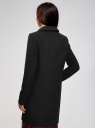 Пальто классическое на одной пуговице oodji для Женщины (черный), 10103019/45628/2900N