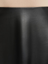 Юбка миди из искусственной кожи oodji для женщины (черный), 18H00034-1/50860/2900N