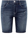 Шорты джинсовые удлиненные oodji для женщины (синий), 12807086/46785/7900W