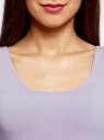 Комплект из двух базовых маек oodji для женщины (фиолетовый), 24315001T2/46147/8000N