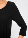 Платье вискозное с рукавом 3/4 oodji для Женщины (черный), 11901153-1B/42540/2900N