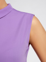 Блузка базовая без рукавов с воротником oodji для Женщины (фиолетовый), 11411084B/43414/4C00N