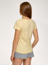Пижама хлопковая с принтом oodji для женщины (желтый), 56002217-3/46158/5020P