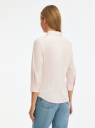 Рубашка с нагрудным карманом и рукавом 3/4 oodji для Женщины (розовый), 13K01005B/42083/4005N