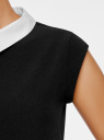 Платье без рукавов с воротничком oodji для женщины (черный), 11911006/42354/2900N