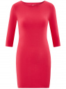 Платье трикотажное базовое oodji для женщины (розовый), 14001071-2B/46148/4D00N
