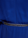 Платье шифоновое с декором на поясе oodji для женщины (синий), 21900307/38584/7500N