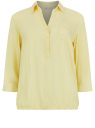 Блузка вискозная с отложным воротником oodji для Женщина (желтый), 11403231B/26346/5201N
