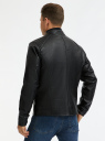 Куртка из искусственной кожи в байкерском стиле oodji для Мужчины (черный), 1L521001M/49353/2900N