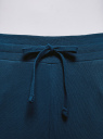 Брюки трикотажные на завязках oodji для женщины (синий), 16701055B/47999/7901N