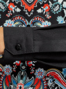 Блузка прямого силуэта с принтом oodji для женщины (черный), 21411112/46204/2945E