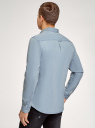 Рубашка джинсовая с нагрудным карманом oodji для мужчины (синий), 6L410003M/35771/7000W