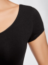 Платье облегающего силуэта с глубоким вырезом на спине oodji для Женщины (черный), 24001082-2B/47420/2900N