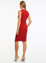 Платье облегающего силуэта с потайной молнией oodji для Женщины (красный), 12C02007B/42250/4501N