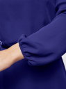 Платье из шифона с ремнем oodji для женщины (синий), 11900150-5B/32823/7500N
