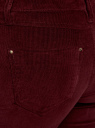 Брюки из бархатистой ткани облегающего силуэта oodji для женщины (красный), 11703094/45859/4900N