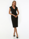 Платье облегающего силуэта с V-образным вырезом oodji для Женщины (черный) Платье облегающего силуэта с V-образным вырезом oodji для Женщины (черный), 14018002/52070/2900N