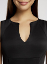 Платье трикотажное приталенное oodji для женщины (черный), 24005122/42514/2900N