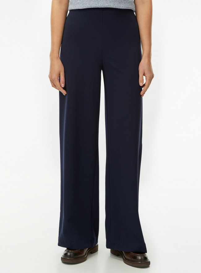 Брюки широкие с высокой талией oodji для Женщины (синий) Брюки широкие с высокой талией oodji для Женщины (синий), 18600061/49735/7900N