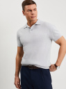 Поло вязаное из хлопка oodji для Мужчины (серый), 4L512042M/52542/2300M