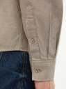 Рубашка хлопковая с воротником-стойкой oodji для Мужчины (бежевый), 3L330008M-1/50929N/3312M