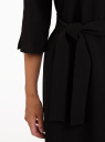 Платье прямого силуэта с поясом oodji для Женщины (черный), 22C01004/42250/2900N