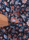 Платье из струящейся ткани с ремнем oodji для Женщины (синий), 11900150-22B/43414/7945F