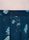 Юбка со складками из струящейся ткани oodji для Женщины (синий), 21600285-3M/17358/796DF