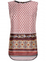 Топ принтованный из струящейся ткани oodji для женщины (разноцветный), 21400351M/35542/1231E