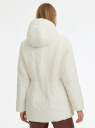 Куртка стеганая на кулиске oodji для Женщина (белый), 10203123/50546/1201N