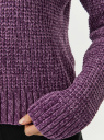 Джемпер вязаный oodji для Женщины (фиолетовый) Джемпер вязаный oodji для Женщины (фиолетовый), 63805361/48870/8300N