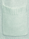 Кардиган без застежки с накладными карманами oodji для женщины (зеленый), 63203131/48518/6512M