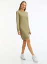 Платье в спортивном стиле базовое oodji для Женщины (зеленый), 14001199B/46919/6600N