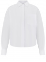 Рубашка оверсайз укороченная oodji для женщины (белый), 13K11033-2/51102/1000N