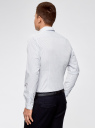 Рубашка хлопковая в мелкую графику oodji для мужчины (белый), 3L110298M/44425N/1075G