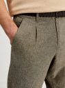 Брюки зауженные из смесового льна oodji для Мужчины (зеленый), 2L150140M-6/50020N/6620M