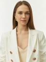 Жакет приталенный с декоративными пуговицами oodji для Женщины (белый), 11203177/33574/1200N