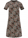 Платье трикотажное свободного силуэта oodji для Женщины (черный), 14000162B/47481/2912E