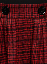 Юбка миди клетчатая из плотной ткани с карманами oodji для женщины (красный), 11600433/45768/2945C