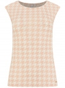 Футболка прямого силуэта с круглым вырезом oodji для Женщины (розовый), 14708021B/46943/4012O