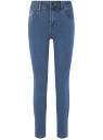 Джинсы skinny с высокой посадкой oodji для Женщины (синий), 12103149-2B/46734/7500W