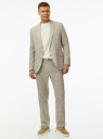 Брюки в клетку из смесового льна oodji для Мужчины (бежевый) Брюки в клетку из смесового льна oodji для Мужчины (бежевый), 2L150211M-2/51817/3312C