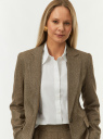 Жакет прямой из фактурной ткани oodji для Женщины (коричневый) Жакет прямой из фактурной ткани oodji для Женщины (коричневый), 21202105/52878/3700M