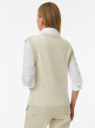 Жилет вязаный oodji для Женщины (слоновая кость) Жилет вязаный oodji для Женщины (слоновая кость), 64505033-1/50637/1233B