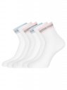 Комплект из шести пар носков oodji для женщины (белый), 57102466T6/47469/1